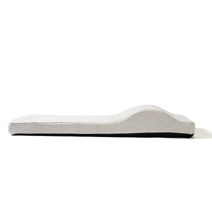 Zenest Ridge™ medium orthopedic dog bed, light textured fabric, contoured shape fits 36" crate.