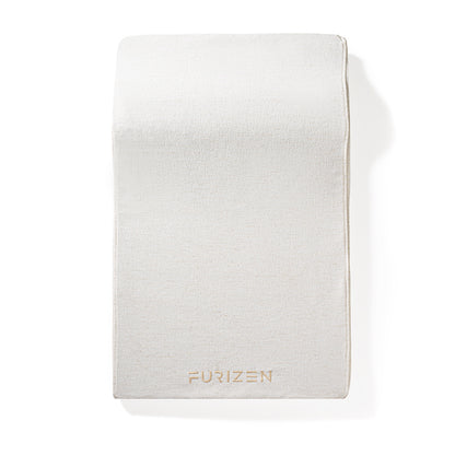 Zenest Ridge washable orthopedic dog bed, cream textured fabric with FURIZEN logo.